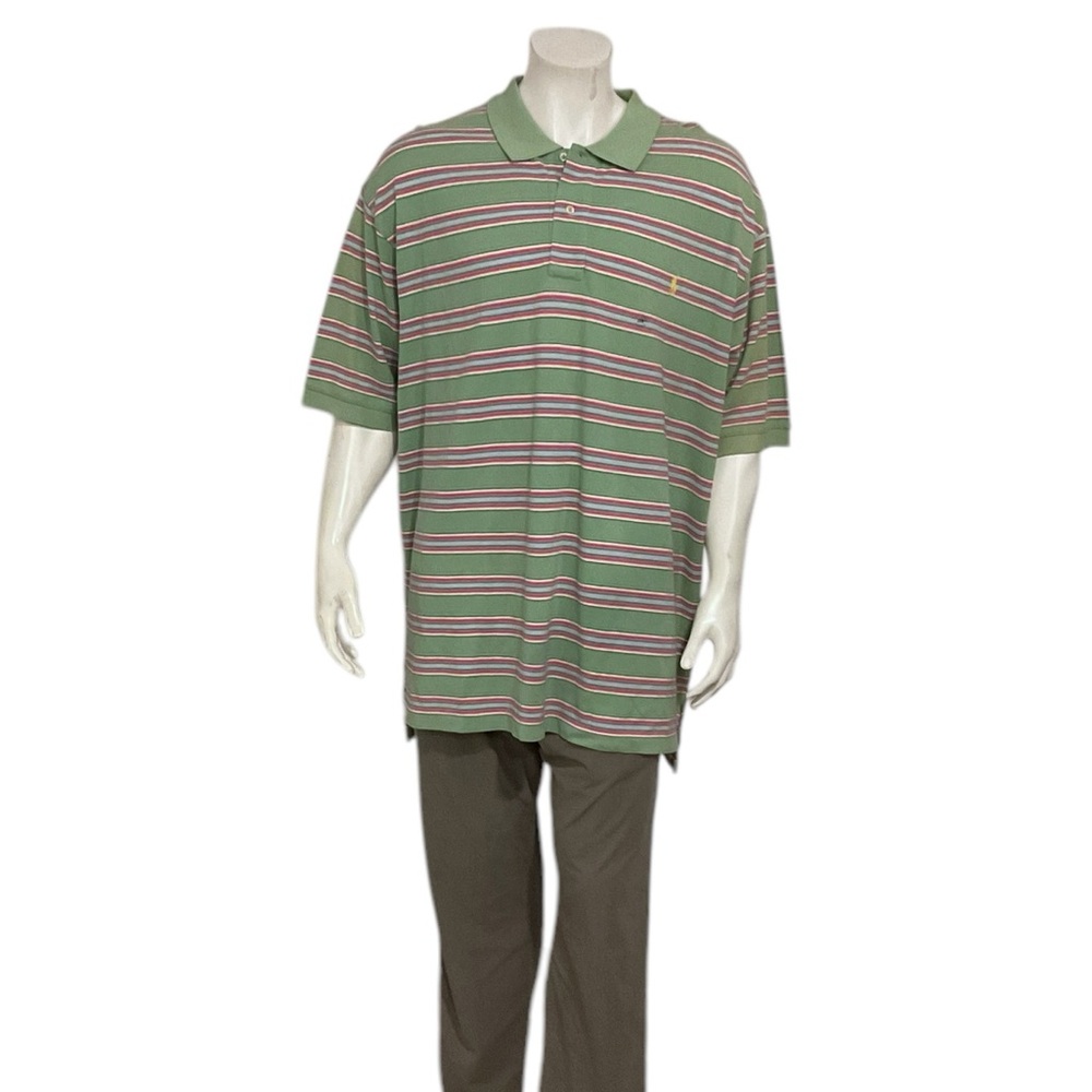 Ralph Lauren Men’s Green Striped Polo Shirt